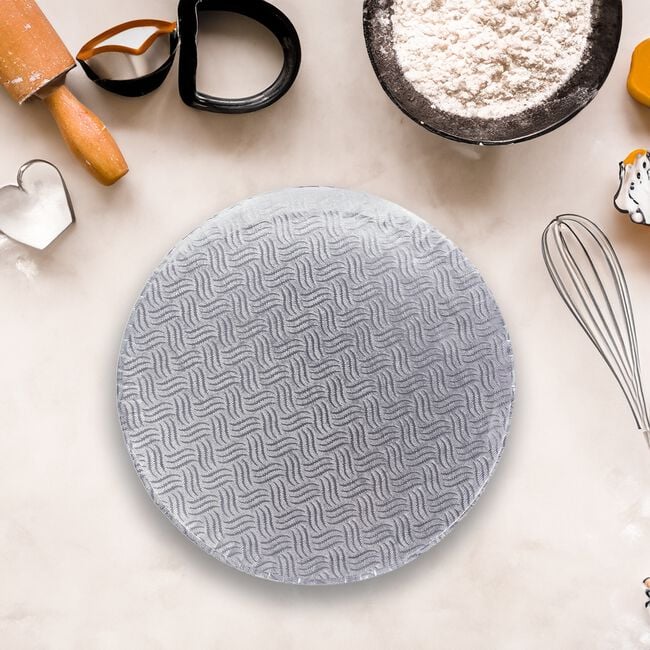Mason Cash Silver Cake Board Round - 12"